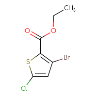 Chemical structure of ethyl 3-bromo-5-chlorothiophene-2-carboxylate - CSSB00021368905