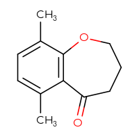 Chemical structure of 6,9-dimethyl-2,3,4,5-tetrahydro-1-benzoxepin-5-one - CSSB00011265720