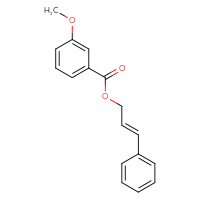 Chemical structure of (2E)-3-phenylprop-2-en-1-yl 3-methoxybenzoate - CSSB02267486397