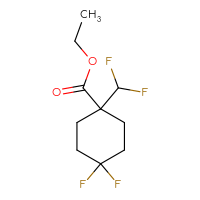 Chemical structure of ethyl 1-(difluoromethyl)-4,4-difluorocyclohexane-1-carboxylate - CSSB06655498947