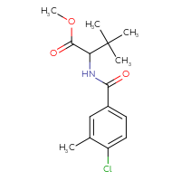 Chemical structure of methyl 2-[(4-chloro-3-methylphenyl)formamido]-3,3-dimethylbutanoate - CSSB02037954812