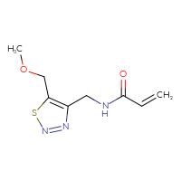 Chemical structure of N-{[5-(methoxymethyl)-1,2,3-thiadiazol-4-yl]methyl}prop-2-enamide - CSSB20589496231