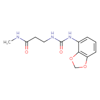 Chemical structure of 3-{[(2H-1,3-benzodioxol-4-yl)carbamoyl]amino}-N-methylpropanamide - CSSB02012010663