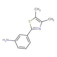 Chemical structure of 3-(4,5-dimethyl-1,3-thiazol-2-yl)aniline - CSSB00011333505