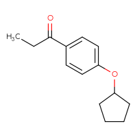 Chemical structure of 1-[4-(cyclopentyloxy)phenyl]propan-1-one - CSSB00011214344