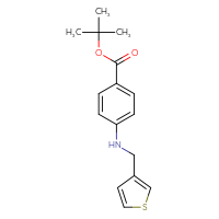 Chemical structure of tert-butyl 4-{[(thiophen-3-yl)methyl]amino}benzoate - CSSB01419063100