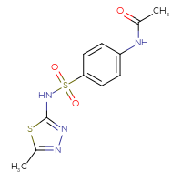 Chemical structure of N-{4-[(5-methyl-1,3,4-thiadiazol-2-yl)sulfamoyl]phenyl}acetamide - CSSB00102641748