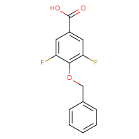 Chemical structure of 4-(benzyloxy)-3,5-difluorobenzoic acid - CSSB00011822605