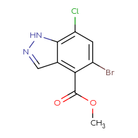 Chemical structure of methyl 5-bromo-7-chloro-1H-indazole-4-carboxylate - CSSB00020635517