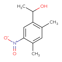 Chemical structure of 1-(2,4-dimethyl-5-nitrophenyl)ethan-1-ol - CSSB21229176372