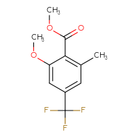 Chemical structure of methyl 2-methoxy-6-methyl-4-(trifluoromethyl)benzoate - CSSB00133538949