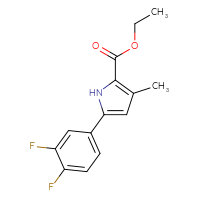 Chemical structure of ethyl 5-(3,4-difluorophenyl)-3-methyl-1H-pyrrole-2-carboxylate - CSSB00133705253