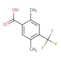 Chemical structure of 2,5-dimethyl-4-(trifluoromethyl)benzoic acid - CSSB00020979839
