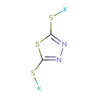 Chemical structure of bis(potassiosulfanyl)-1,3,4-thiadiazole - CSSB00132304241