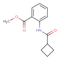 Chemical structure of methyl 2-cyclobutaneamidobenzoate - CSSB00000249404
