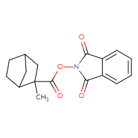 Chemical structure of 1,3-dioxo-2,3-dihydro-1H-isoindol-2-yl 2-methylbicyclo[2.2.1]heptane-2-carboxylate - CSSB00116221190