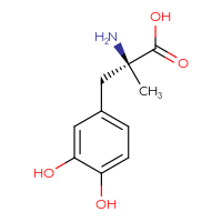 Chemical structure of (2S)-2-amino-3-(3,4-dihydroxyphenyl)-2-methylpropanoic acid - CSSB00000008965