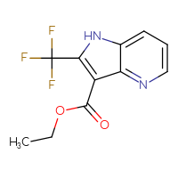 Chemical structure of ethyl 2-(trifluoromethyl)-1H-pyrrolo[3,2-b]pyridine-3-carboxylate - CSSB00133612630