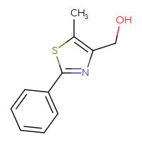 Chemical structure of (5-methyl-2-phenyl-1,3-thiazol-4-yl)methanol - CSSB00011094190