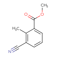 Chemical structure of methyl 3-cyano-2-methylbenzoate - CSSB00009872123