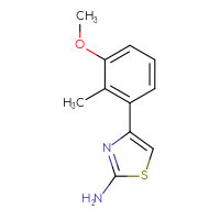 Chemical structure of 4-(3-methoxy-2-methylphenyl)-1,3-thiazol-2-amine - CSSB00022045526