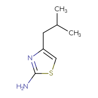 Chemical structure of 4-(2-methylpropyl)-1,3-thiazol-2-amine - CSSB00012281751
