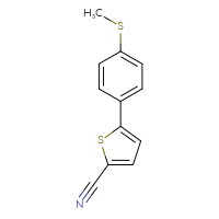 Chemical structure of 5-[4-(methylsulfanyl)phenyl]thiophene-2-carbonitrile - CSSB00010002890