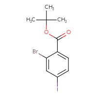 Chemical structure of tert-butyl 2-bromo-4-iodobenzoate - CSSB00025755743