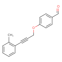 Chemical structure of 4-{[3-(2-methylphenyl)prop-2-yn-1-yl]oxy}benzaldehyde - CSSB21331805161