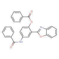 Chemical structure of 4-benzamido-2-(1,3-benzoxazol-2-yl)phenyl benzoate - CSSB00121709241