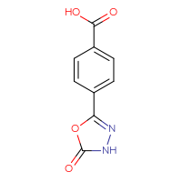 Chemical structure of 4-(5-oxo-4,5-dihydro-1,3,4-oxadiazol-2-yl)benzoic acid - CSSB00021552251