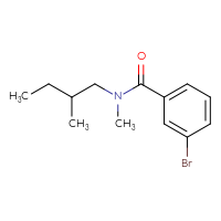 Chemical structure of 3-bromo-N-methyl-N-(2-methylbutyl)benzamide - CSSB00011287527