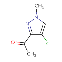 Chemical structure of 1-(4-chloro-1-methyl-1H-pyrazol-3-yl)ethan-1-one - CSSB00000022842
