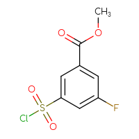 Chemical structure of methyl 3-(chlorosulfonyl)-5-fluorobenzoate - CSSB00000699826