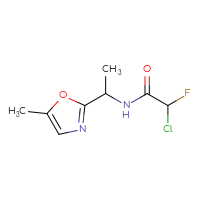 Chemical structure of 2-chloro-2-fluoro-N-[1-(5-methyl-1,3-oxazol-2-yl)ethyl]acetamide - CSSB09893813436