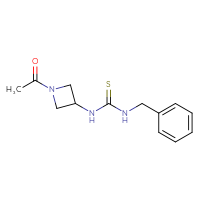 Chemical structure of 3-(1-acetylazetidin-3-yl)-1-benzylthiourea - CSSB21432484549