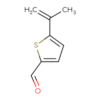 Chemical structure of 5-(prop-1-en-2-yl)thiophene-2-carbaldehyde - CSSB00010628086