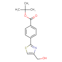 Chemical structure of tert-butyl 4-[4-(hydroxymethyl)-1,3-thiazol-2-yl]benzoate - CSSB03219875951