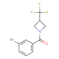 Chemical structure of 1-(3-bromobenzoyl)-3-(trifluoromethyl)azetidine - CSSB00062593952