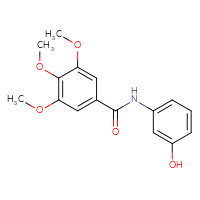 Chemical structure of N-(3-hydroxyphenyl)-3,4,5-trimethoxybenzamide - CSSB00020602971