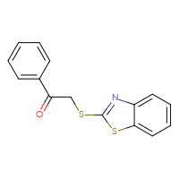 Chemical structure of 2-(1,3-benzothiazol-2-ylsulfanyl)-1-phenylethan-1-one - CSSB00000381811