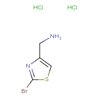 Chemical structure of 1-(2-bromo-1,3-thiazol-4-yl)methanamine dihydrochloride - CSSB00138557086