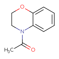 Chemical structure of 1-(3,4-dihydro-2H-1,4-benzoxazin-4-yl)ethan-1-one - CSSB00011242855
