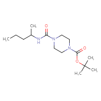 Chemical structure of tert-butyl 4-[(pentan-2-yl)carbamoyl]piperazine-1-carboxylate - CSSB02060812485
