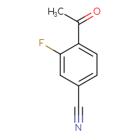 Chemical structure of 4-acetyl-3-fluorobenzonitrile - CSSB00000698882