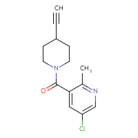 Chemical structure of 5-chloro-3-(4-ethynylpiperidine-1-carbonyl)-2-methylpyridine - CSSB03568307384