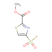 Chemical structure of methyl 4-(fluorosulfonyl)-1,3-thiazole-2-carboxylate - CSSB14868970597