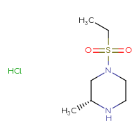 Chemical structure of (3R)-1-(ethanesulfonyl)-3-methylpiperazine hydrochloride - CSSB00000731057
