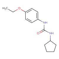 Chemical structure of 3-cyclopentyl-1-(4-ethoxyphenyl)urea - CSSB00000431030