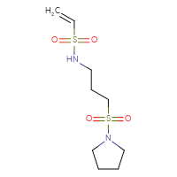 Chemical structure of N-[3-(pyrrolidine-1-sulfonyl)propyl]ethene-1-sulfonamide - CSSB03561080564